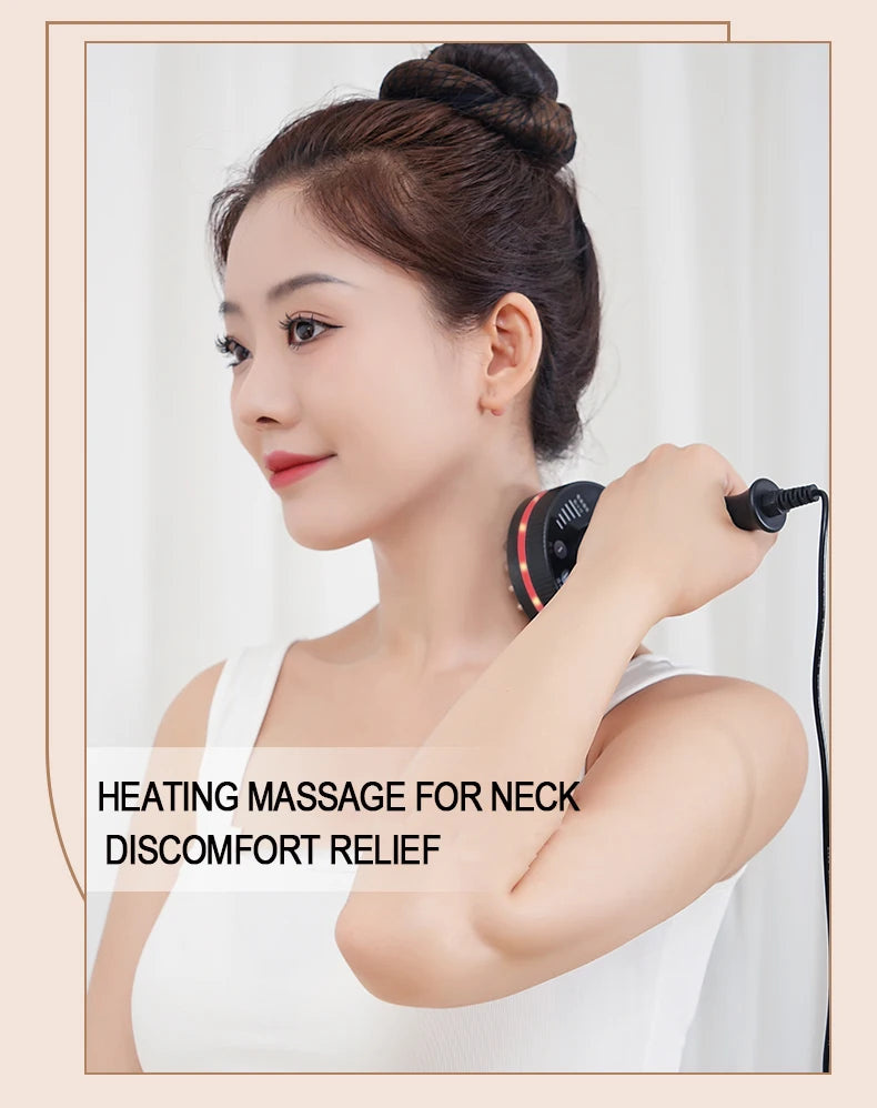 Electric Gua Sha Massager, Heating Body Massage Brush for Neck, Shoulder, Back, Legs and Abdomen, Portable Warm Massage Device f Beauty World Shop