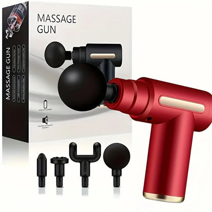 Portable Button Fascia Gun Deep Tissue Massage Mini Lightweight and Adjustable Speed Massage Equipment Suitable for the Body Beauty Fashion