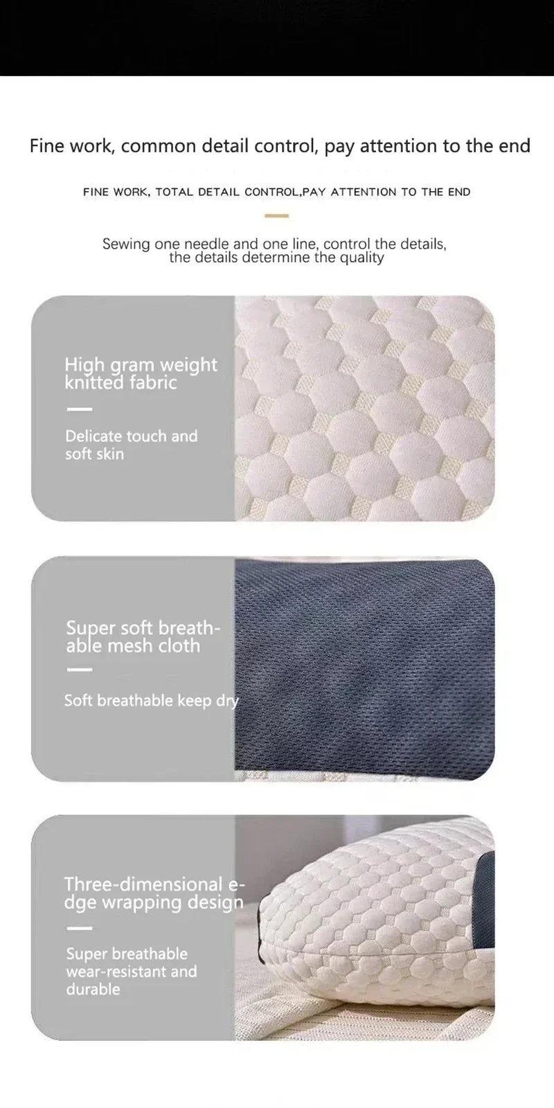 Honeycomb massage pillow pillow to protect cervical vertebra to help sleep home pillow core antibacterial and anti-mite NEW