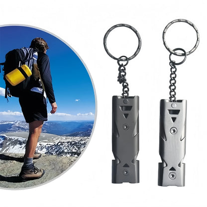 Survival Whistle Keychain–High Decibel,Emergency Whistle for Outdoor,Camping&Hiking–Double Tube Design,Loud Safety AlarmPortable Beauty World Shop