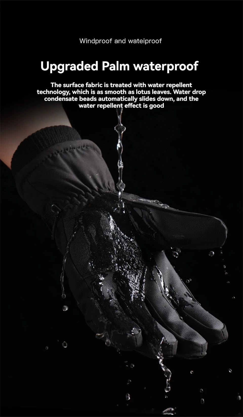 GTUBIKE Waterproof Men’s Women’s Winter Cycling Gloves Thermal Touchscreen Ski Gloves for Running Outdoor Sports Gloves Beauty World Shop