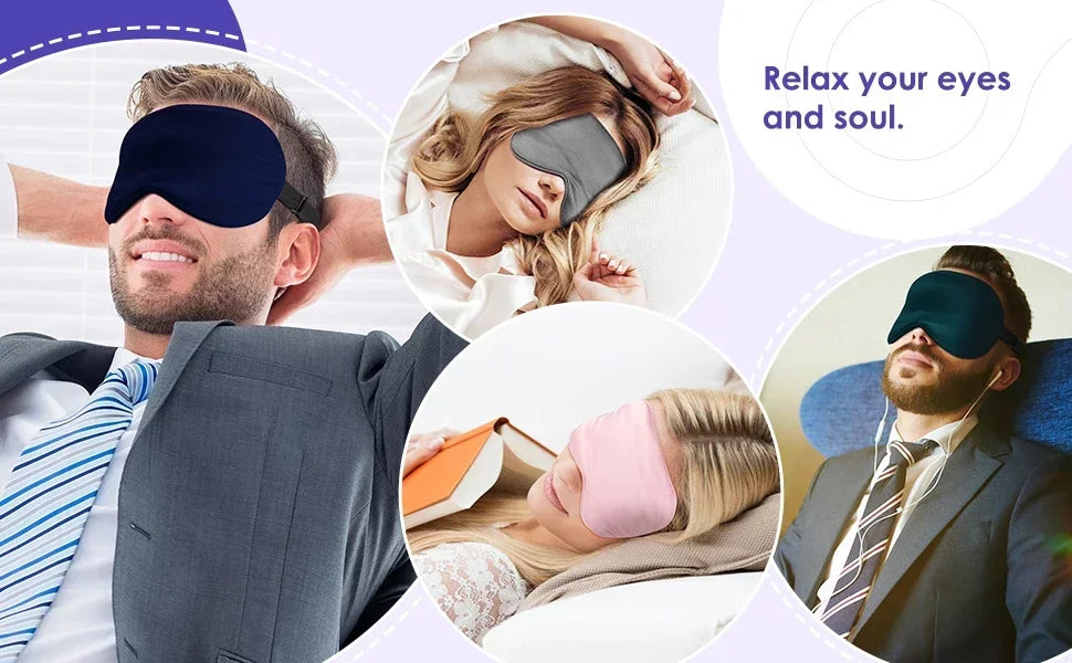 USB Heated Eye Mask Reusable USB Silk Steaming Eye Mask Eye Massager For Sleeping Eye Puffiness Anti Dark Circle Patch Eye Care Beauty World Shop