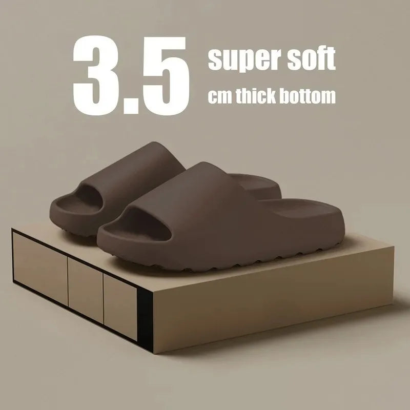 Coconut Slippers Cloud Thick-soled Sandals Summer Fashion Soft Bottom Beach Men Slippers Women's Sandals  EVA Slides Beauty World Shop
