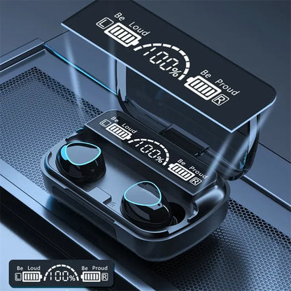 M10 TWS Wireless Headphones: Bluetooth Connection, Charging Box, 9D Stereo, Sports Waterproof Earbuds + Microphone Beauty World Shop