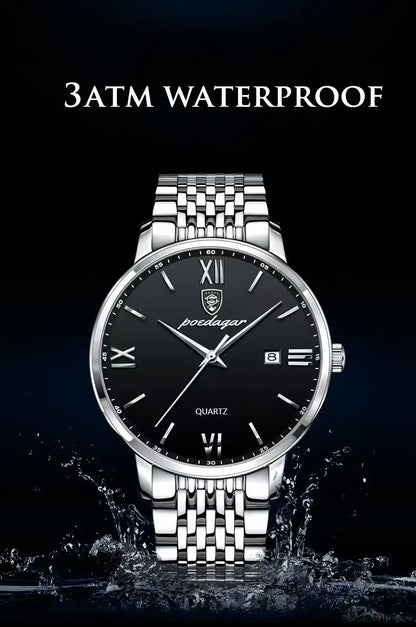 POEDAGAR Luxury Sports Men's Wristwatch Stainless Steel Waterproof Date Man Watch High Quality Casual Fashion Quartz Men Watches Beauty World Shop