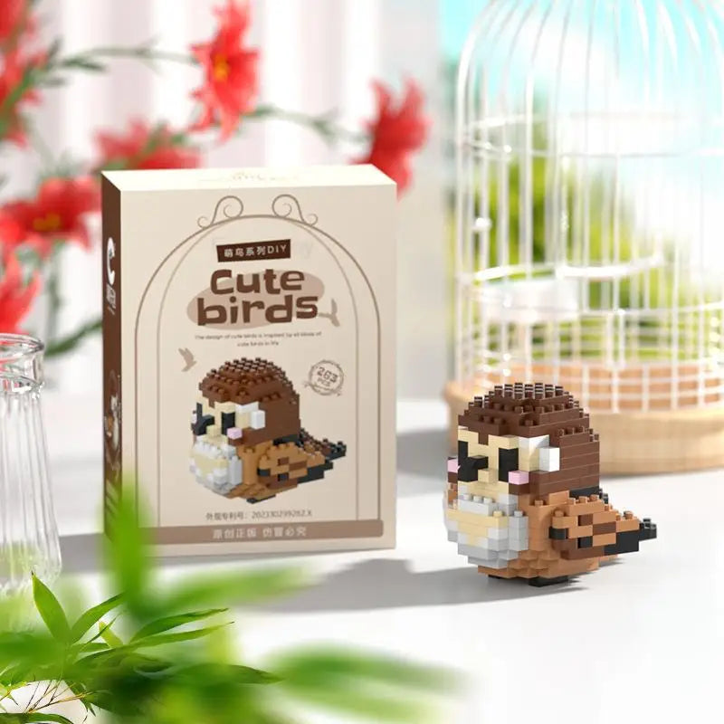 Kawaii Cute Bird Small Building Blocks Set Creative Educational Building Toys For Boys Girls Toys Suitable For Decorate Beauty World Shop