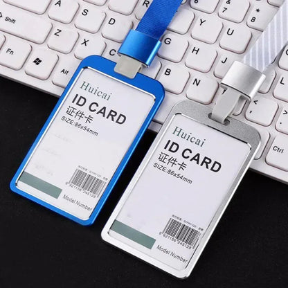 1 Pcs Aluminum Alloy Card Cover Case Bank Business Work Card Holder with ABS Retractable Badge Reel Credit ID Card Badge Bag Beauty World Shop
