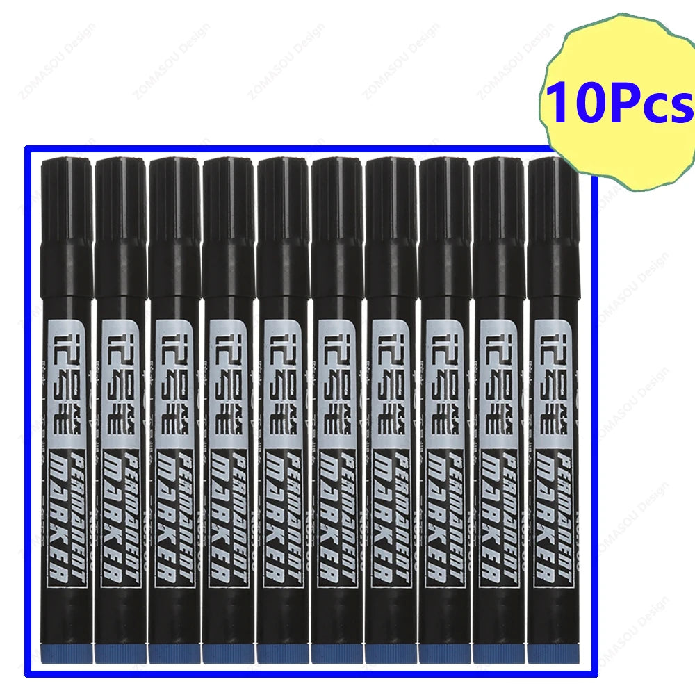1-100Pcs Waterproof Oil-based Marker Pen Quick Dry Black Blue Red Ink Permanent for Metal Glass Stationery Art School Supply Beauty World Shop