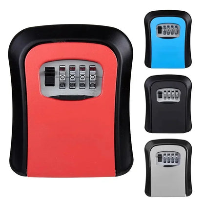 Wall Mount Key Lock Box 4 Digit Password Code Security Lock No Key for Home Office Key Safe Secret Storage Box Organizer Beauty Trend Shop