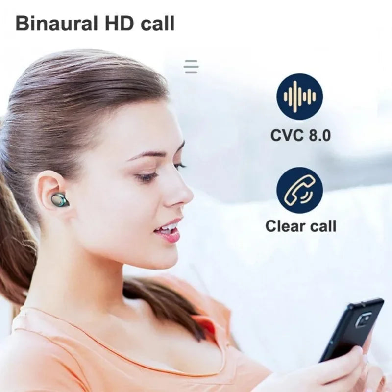 F9-5C True Wireless Bluetooth Headset Binaural Small In Ear Buds Sports Stereo Bass TWS Earbuds Newest Sports Earbuds for phones Beauty Fashion