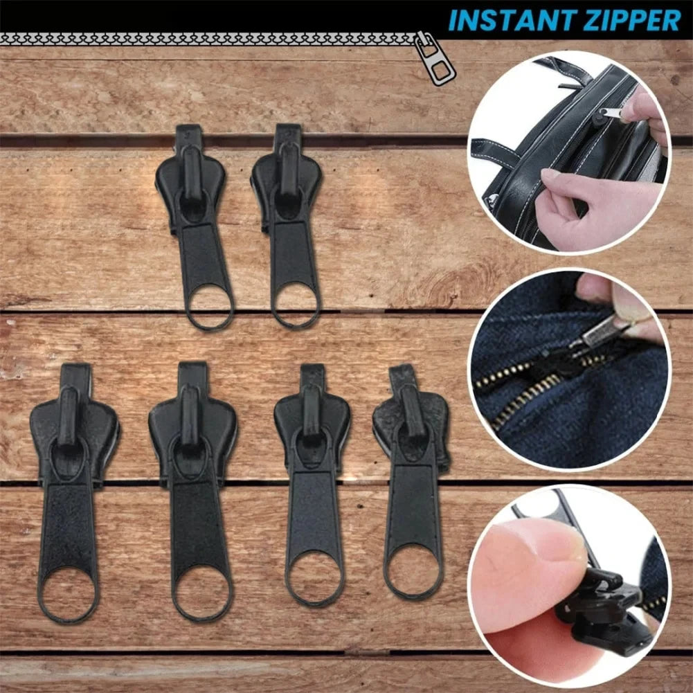 3 Sizes Universal Instant Fix Zipper Repair Kit Replacement Zip Slider Teeth Rescue Sewing Clothes Bag Zippers Tool Accessories Beauty World Shop