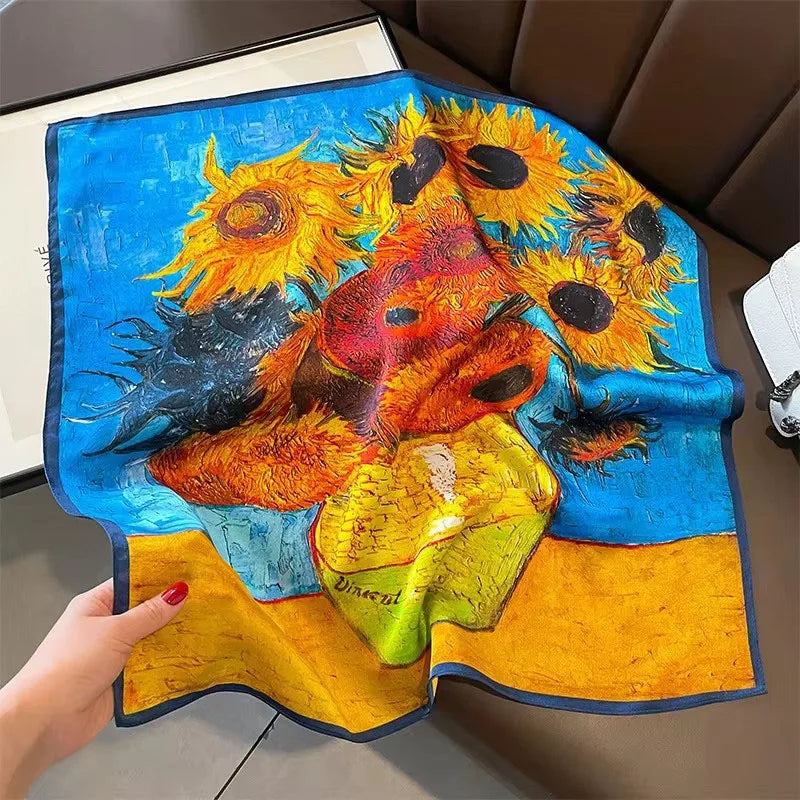 Scarf 100% Silk Bandana Women Square Scarves Wrap Kerchief Spring Fashion Luxury High Quality Headband Hijab Shawls 2026 Beauty World Shop