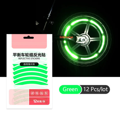 Reflective Tire Sticker Safety Sticker Color Kids Balance Bike Reflective Sticker Wheel Decal Bike Accessories Beauty World Shop
