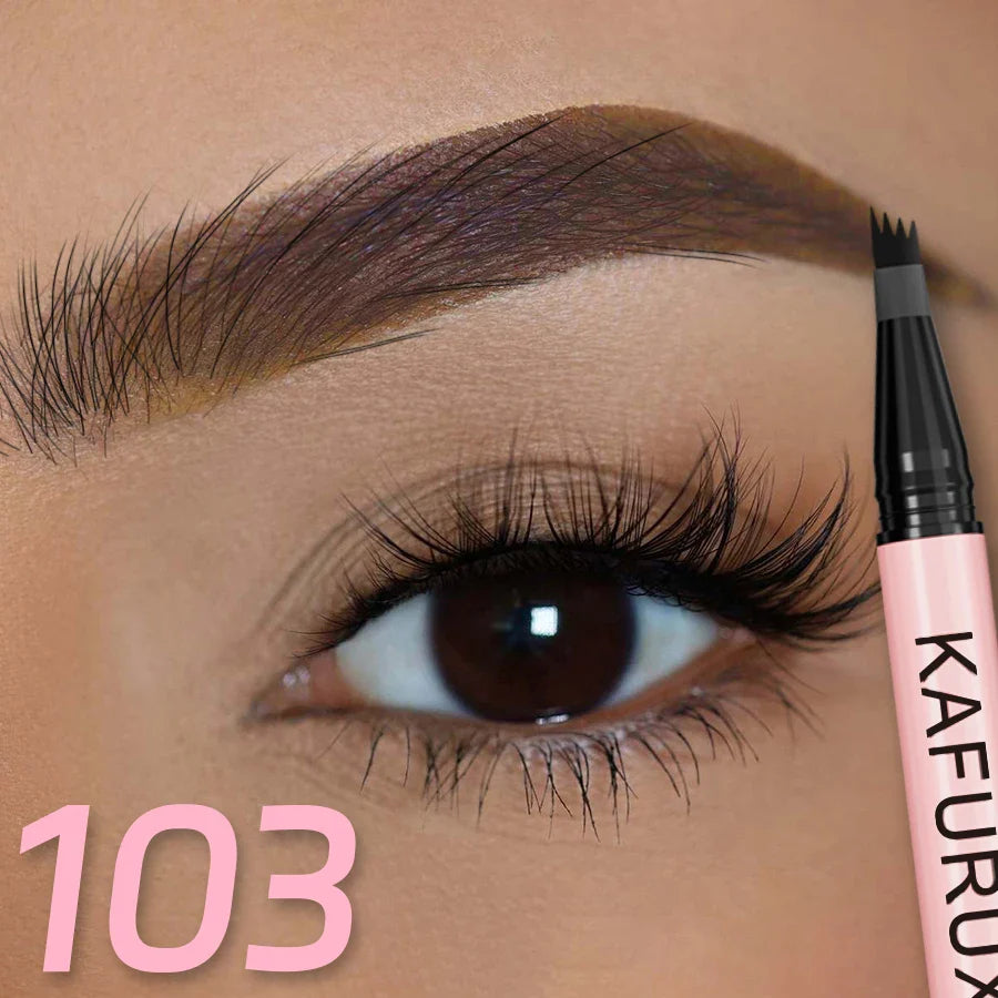 6 Colors 1PC Brown Eyebrow Pen Waterproof 4 Split Tip Black Eyebrows Pencil Liquid Eye Brow Makeup Lasting Cosmetic for Gifts Beauty Trend Shop