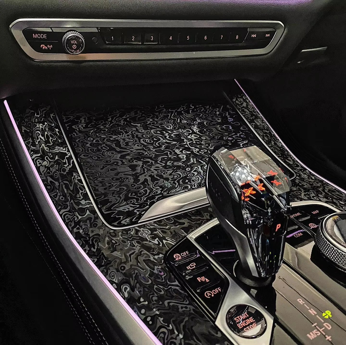 Black Forged Carbon Fiber Vinyl Wrap Cosmic Hex Carbon Car Wrapping Film For Interior & Exterior Vehicle Motorcycle Beauty World Shop