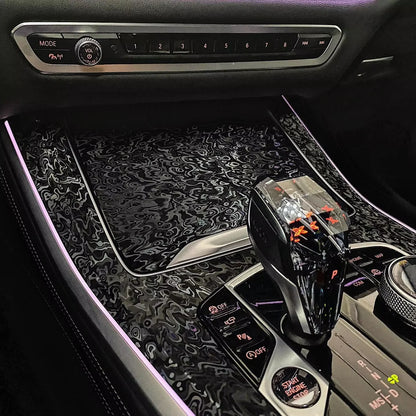 Black Forged Carbon Fiber Vinyl Wrap Cosmic Hex Carbon Car Wrapping Film For Interior & Exterior Vehicle Motorcycle Beauty World Shop
