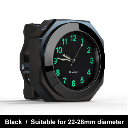 Aluminum Luminous Quartz Watch 22-28mm Motorcycle Scooter Bicycle Handlebar Mount Clock Time Display Clock Moto Accessories Beauty World Shop