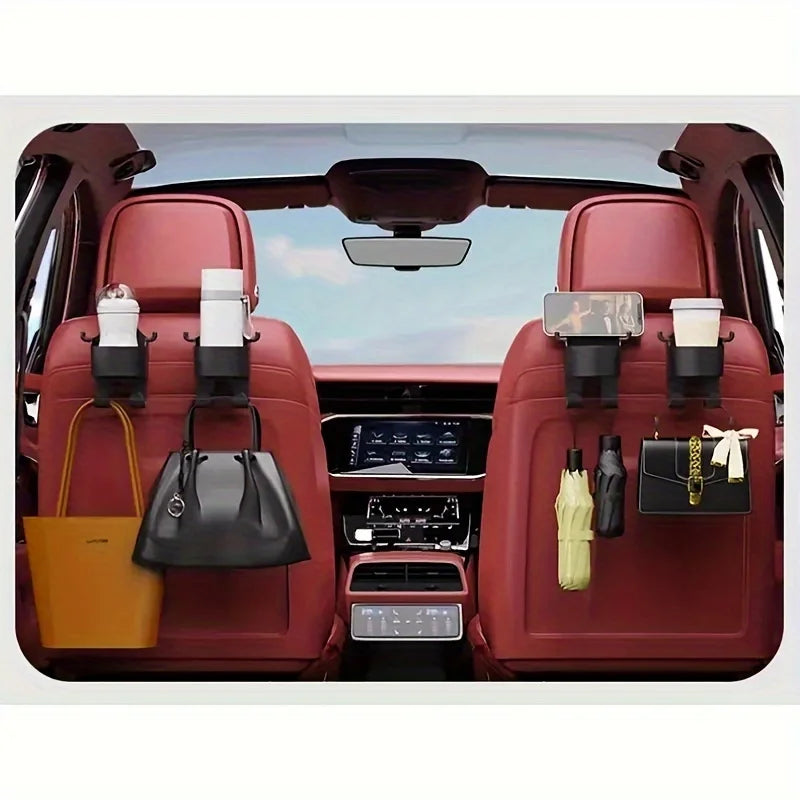Car Supplies Seat Back Storage Rack1/2Multifunctional cup holder storage box with hookPPMaterial Beverage Phone Holder Car Mount Beauty World Shop