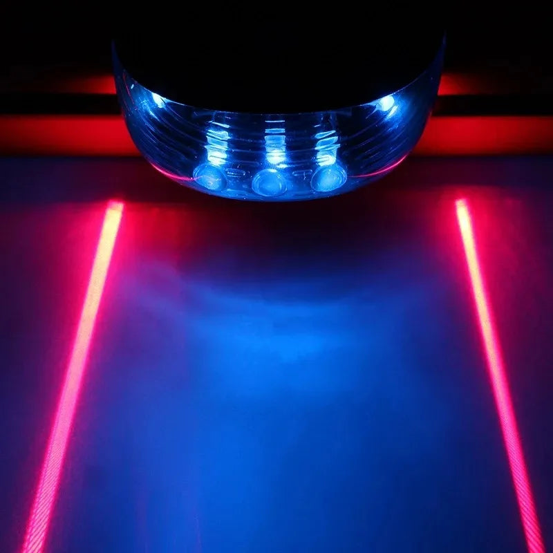 Bicycle Bike LED Lights 2 Lasers 5 LED Waterproof Cycling Taillight Safety Warning Taillight MTB Bike Rear Tail Lights Beauty World Shop