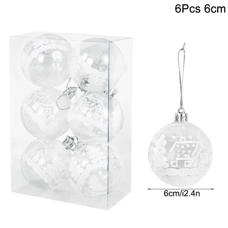 1box Christmas Balls Christmas Tree Ornaments Ball Xmas Hanging Tree Pendants Home Party Decor 2026 New Year Gift Noel Navidad Beauty World Shop
