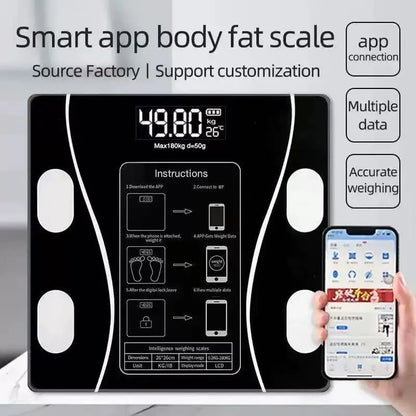 Body Fat Scale Smart Wireless Digital Bathroom Weight Scale Body Composition Analyzer With Smartphone App Bluetooth-compatible Beauty World Shop