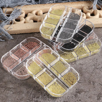 6Grids Metallic Rivet Punk Nail Charm Gold/Silver/Black Cone Spike Studs Nail Art Jewels Aolly Mini Rivet Studs Nail Supplies Beauty World Shop