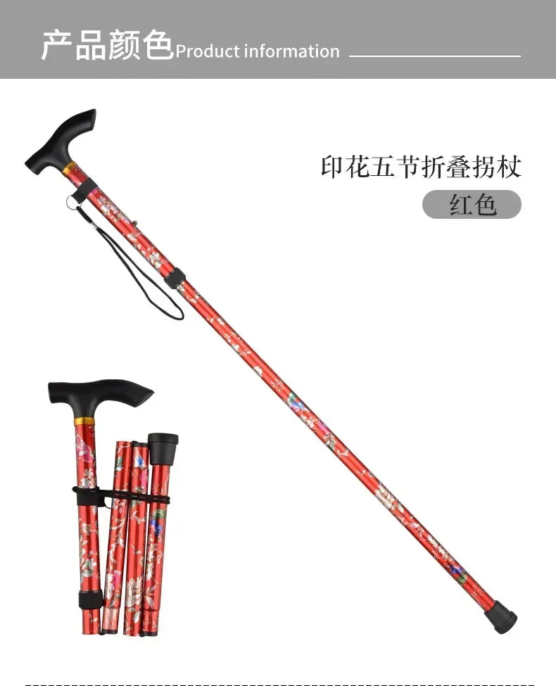 Outdoor Walking Sticks Hiking Camping Mountaineering Poles Telescopic Baton Trekking Poles Folding Cane Crutches Pole Unisex Beauty World Shop