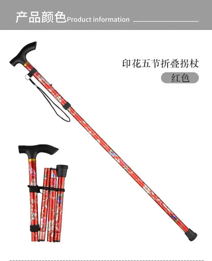 Outdoor Walking Sticks Hiking Camping Mountaineering Poles Telescopic Baton Trekking Poles Folding Cane Crutches Pole Unisex Beauty World Shop
