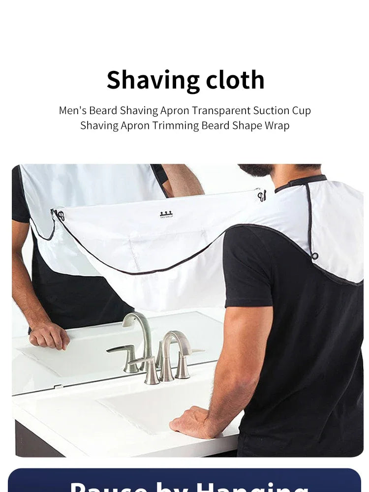 Male Shaving Apron Beard Catcher Cape Care Bib Face Shaved Hair Adult Bibs Shaver Cleaning Hairdresser for Man Clean Apron Gift Beauty Fashion