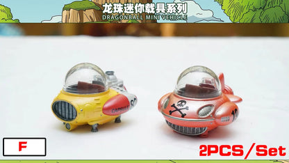 10cm/3.93in Anime Dragon Ball Z 2pcs/set Capsule Spaceship Vegeta Goku space pod Figure PVC Goku Collectible Model Toys Gifts Beauty World Shop