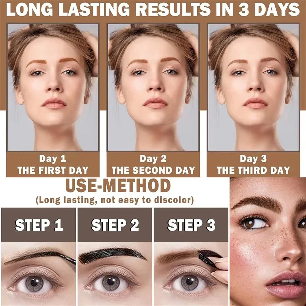 Lasting 3 Days Tattoo Easy Peel Off Eyebrow Gel Cream Types Long-Lasting Smudge-Proof Sweat Resistant  Waterproof Cosmetics Beauty World Shop