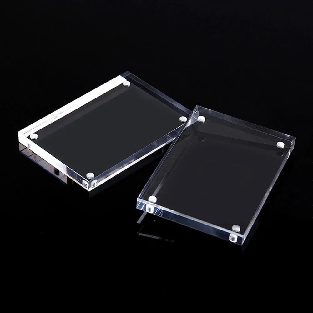 1 Pc Transparent Photo Frame Acrylic Magnetic Display Frame Poster Display Stand 3/5mm For Room Desk Home Decoration Beauty World Shop
