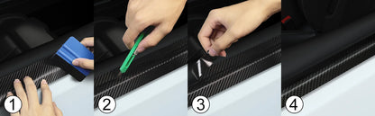 1-10m Nano Carbon Fiber Car 3D Tape Sticker Door Mirror Paste Protector Strip DIY Protection Protective Film Waterproof Adhesive Beauty World Shop