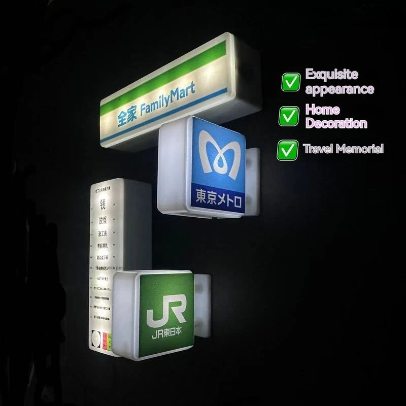 3d Magnetic Fridge Stickers Convenience Store Magnets Light Signs Ornaments Sam'S Supermarket Luminous Light Box Decorative Beauty World Shop