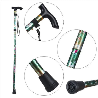 Outdoor Walking Sticks Hiking Camping Mountaineering Poles Telescopic Baton Trekking Poles Folding Cane Crutches Pole Unisex Beauty World Shop