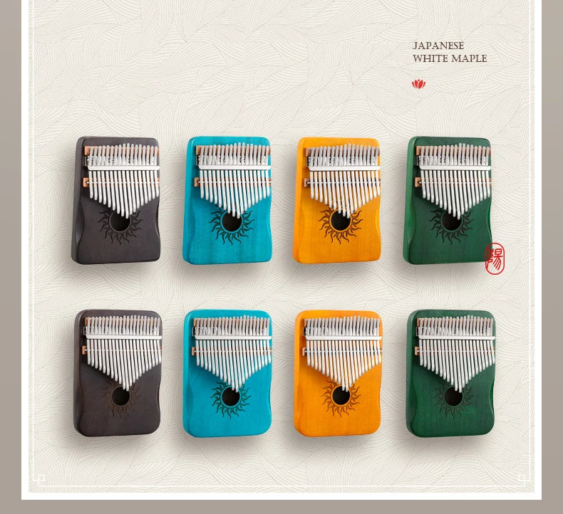 Hluru Kalimba 17 21 Key Kalimba Finger Piano Solid Maple Wood Kalimba Thumb Piano Keyboard Musical Instrument Mbira for Beginner Beauty World Shop