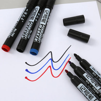1-100Pcs Waterproof Oil-based Marker Pen Quick Dry Black Blue Red Ink Permanent for Metal Glass Stationery Art School Supply Beauty World Shop