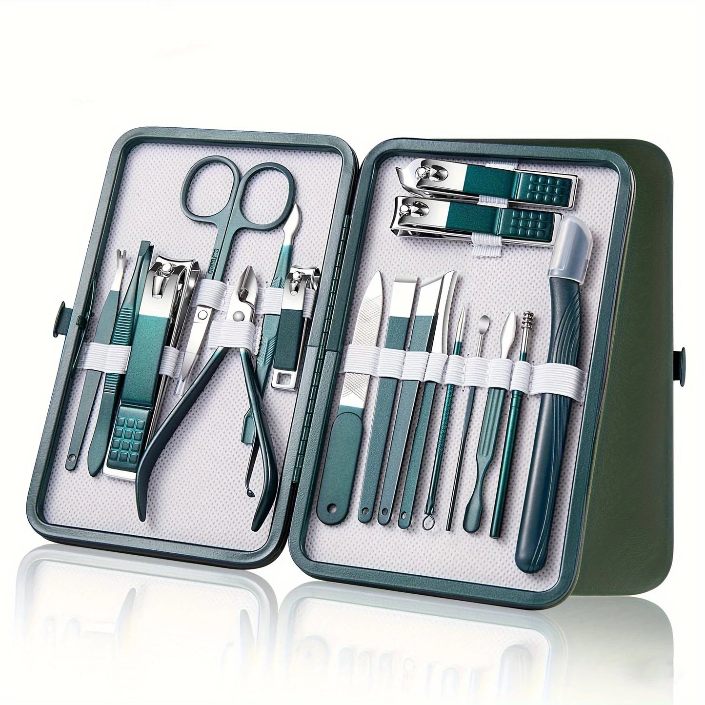 Professional 7/10/12/18 Piece Nail Care Kit Stainless Steel Manicure & Pedicure Set Nail Clipper Set with Travel Case Beauty World Shop