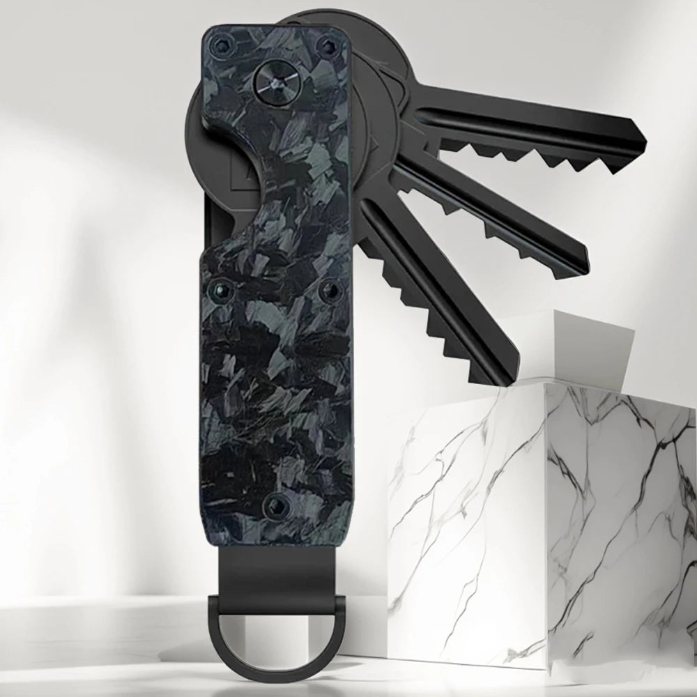 Minimalist Innovative Aluminum Alloy Compact Key Holder Key Rings Key Organizer Metal Key Holder 2-6 Keys Beauty World Shop