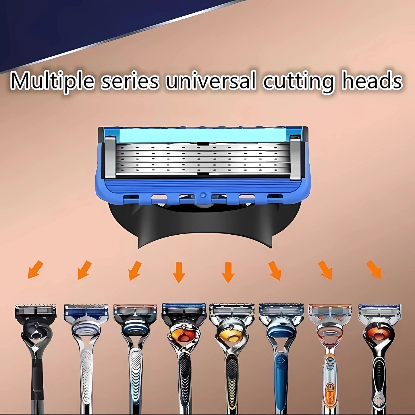Manual Shaving For Men Replace Head Five Layer Blade Eight Comfortable Shaving Blades The Latest Blue No Skin Damage Uncharged Beauty World Shop