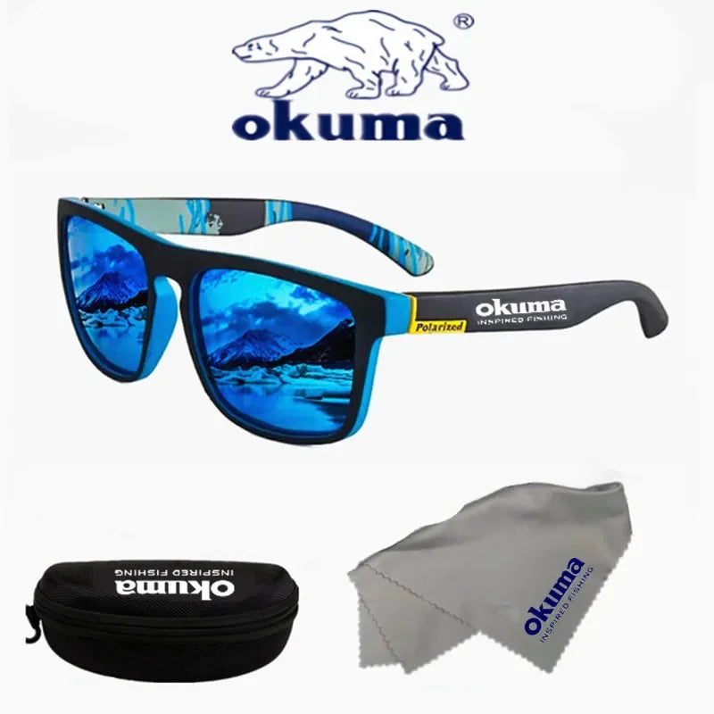 Okuma Polarized Sunglasses UV400 for Men and Women Outdoor Hunting, Fishing, Driving Bicycles, Sunglasses Optional Box Beauty World Shop