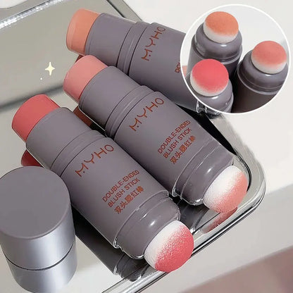 Blush Stick Double-ended Expansive Color Natural Long Lasting Matte Makeup Monochrome Creamy Rouge Blush Stick Beauty World Shop
