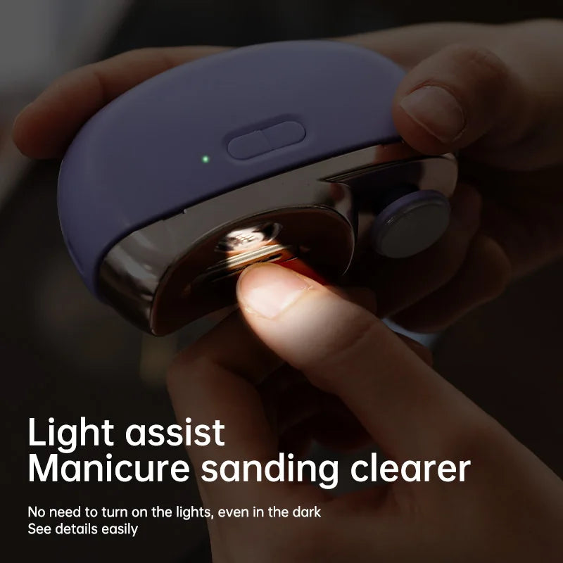 HOMEFISH Electric Nail Clipper 2 in 1 Grinding Polishing Multifunctional Portable Automatic Manicure Grinder Beauty World Shop