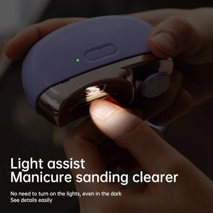 HOMEFISH Electric Nail Clipper 2 in 1 Grinding Polishing Multifunctional Portable Automatic Manicure Grinder Beauty World Shop
