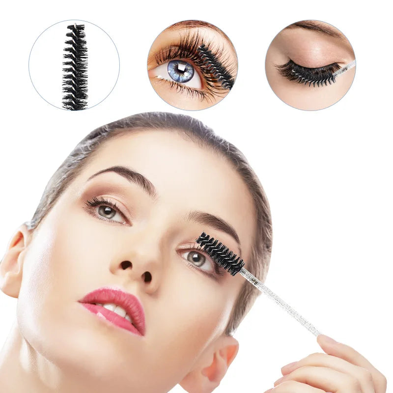 500/1000PCS Eyelashes Brushes Set Wholesaler Lash Mascara Brush For Lashes Extension Eyebrow Wands Applicator Makeup Tools Beauty World Shop
