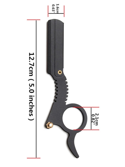 12.7cm 1Pcs Men Straight Barber Edge Steel Folding Shaving Knife Hair Removal Tools Shaving Razor With Blade Body Razors 6111# Beauty World Shop