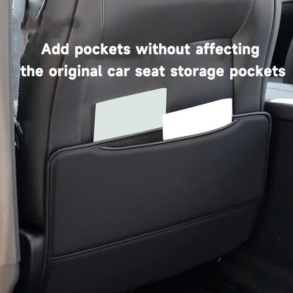 BLALION PU Leather Car Anti-kick Pad Auto Seat Back Organizer Storage Bag Car Backseat Anti Scratch Protector Pads with Cover Beauty World Shop