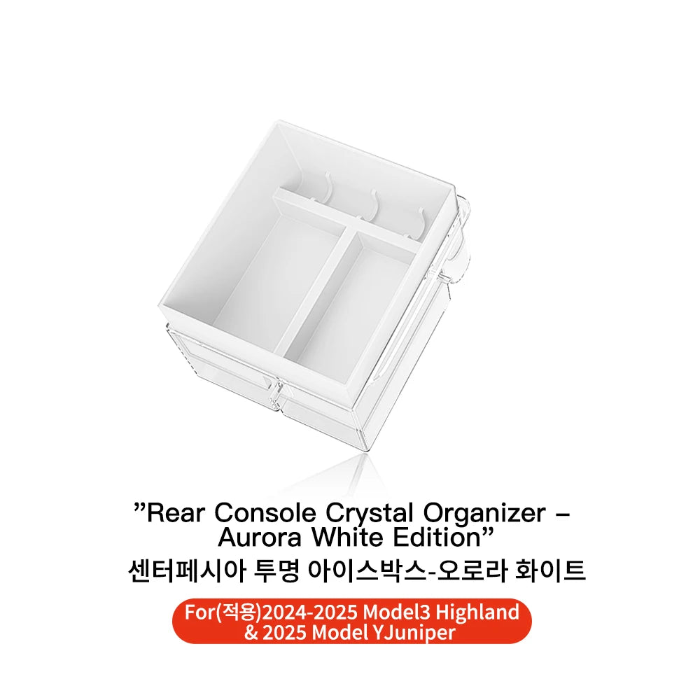 YZ For Tesla Model 3 Highland 2024 Model Y Juniper 2025 Storage Box Center Armrest Hidden Box Cup Holder Organizer Accessories Beauty World Shop
