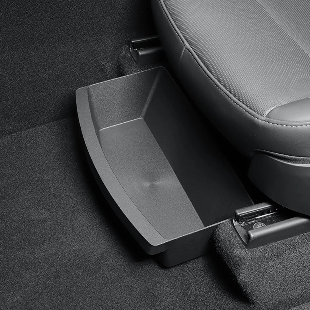 For Tesla New Model Y 2025 Launch Juniper Front Seats Under Seat drawer TPE Storage Box Beauty World Shop