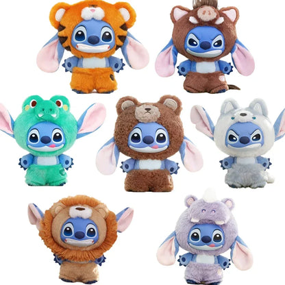 Disney Stitch Wild Animal Series Blind Box Plush Vinyl Toy Cute Doll Replica Mystery Box Bag Pendant Decor New Year Festive Gift Beauty World Shop